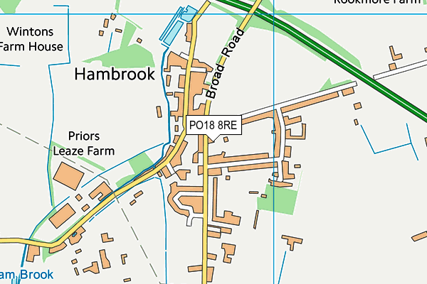 PO18 8RE map - OS VectorMap District (Ordnance Survey)