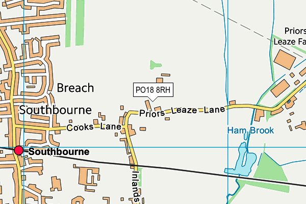 PO18 8RH map - OS VectorMap District (Ordnance Survey)