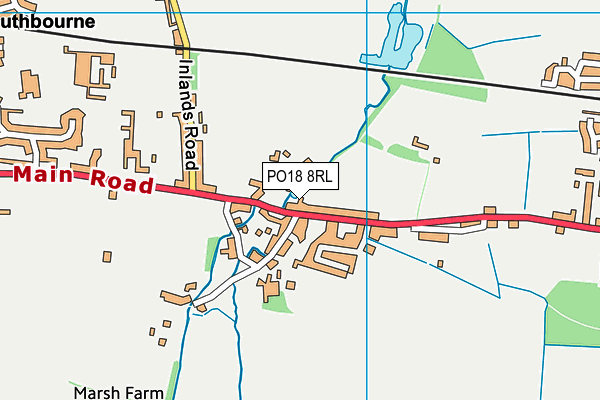 PO18 8RL map - OS VectorMap District (Ordnance Survey)