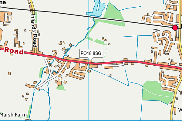 PO18 8SG map - OS VectorMap District (Ordnance Survey)