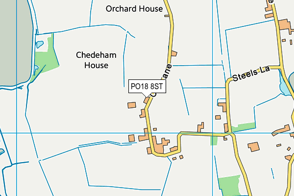 PO18 8ST map - OS VectorMap District (Ordnance Survey)
