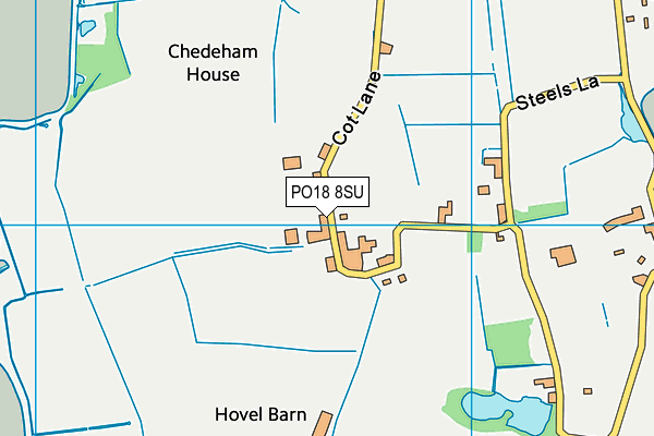 PO18 8SU map - OS VectorMap District (Ordnance Survey)