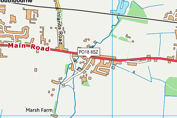 PO18 8SZ map - OS VectorMap District (Ordnance Survey)