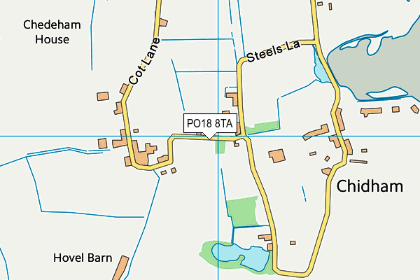 PO18 8TA map - OS VectorMap District (Ordnance Survey)