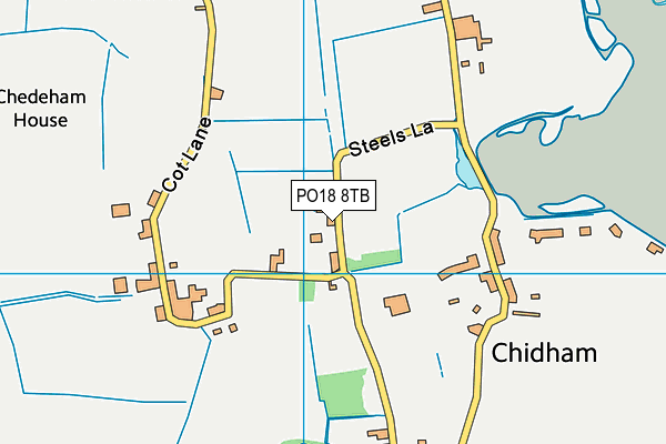 PO18 8TB map - OS VectorMap District (Ordnance Survey)