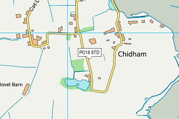 PO18 8TD map - OS VectorMap District (Ordnance Survey)