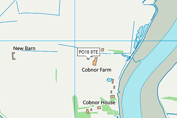 PO18 8TE map - OS VectorMap District (Ordnance Survey)