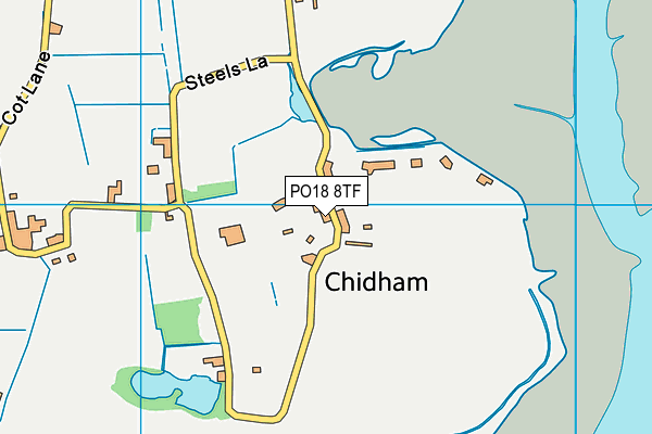 PO18 8TF map - OS VectorMap District (Ordnance Survey)