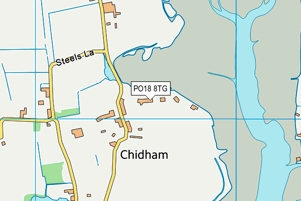 PO18 8TG map - OS VectorMap District (Ordnance Survey)
