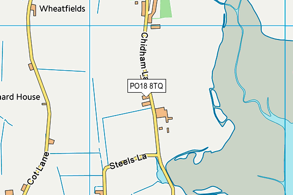 PO18 8TQ map - OS VectorMap District (Ordnance Survey)