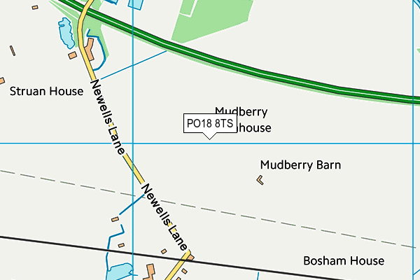 PO18 8TS map - OS VectorMap District (Ordnance Survey)