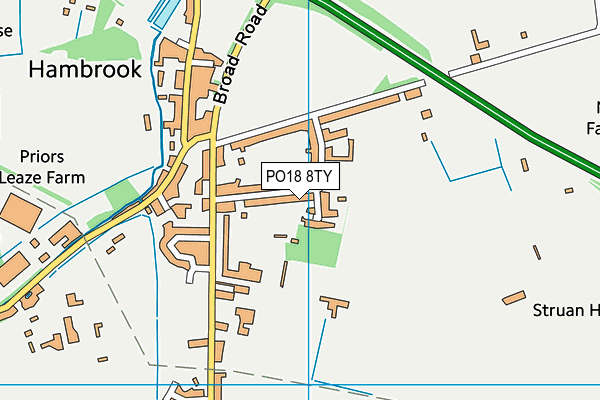PO18 8TY map - OS VectorMap District (Ordnance Survey)