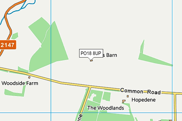 PO18 8UP map - OS VectorMap District (Ordnance Survey)