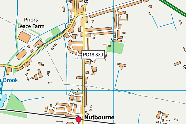 PO18 8XJ map - OS VectorMap District (Ordnance Survey)