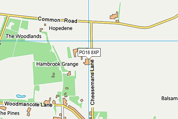 PO18 8XP map - OS VectorMap District (Ordnance Survey)