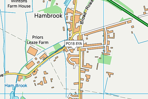 PO18 8YA map - OS VectorMap District (Ordnance Survey)