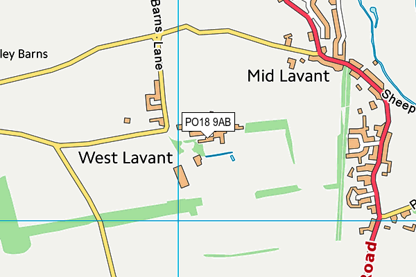 Lavant House (Closed) map (PO18 9AB) - OS VectorMap District (Ordnance Survey)
