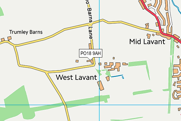 PO18 9AH map - OS VectorMap District (Ordnance Survey)