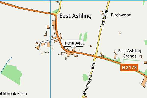 PO18 9AR map - OS VectorMap District (Ordnance Survey)