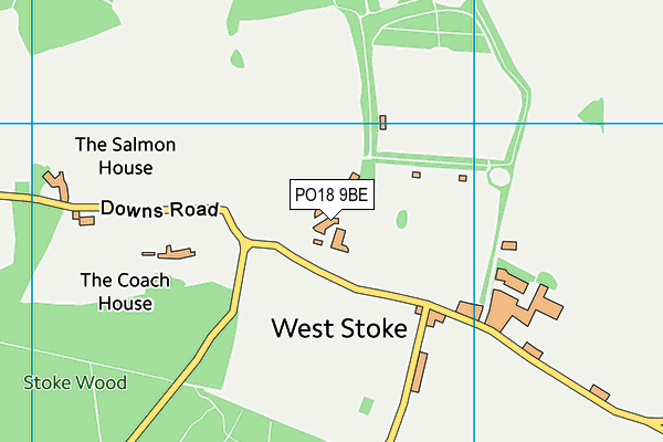 PO18 9BE map - OS VectorMap District (Ordnance Survey)