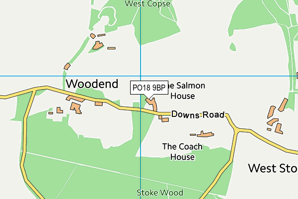 PO18 9BP map - OS VectorMap District (Ordnance Survey)