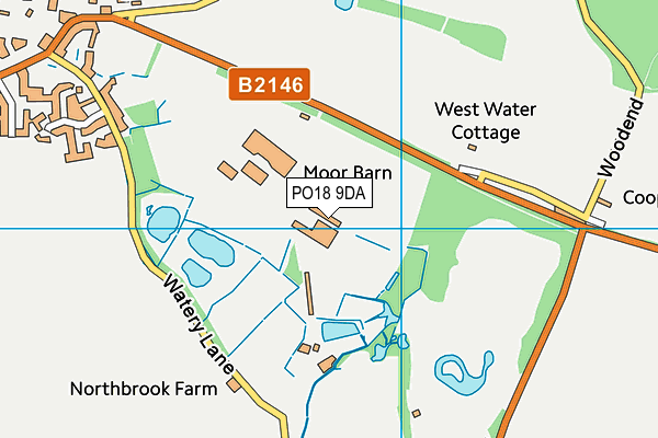 PO18 9DA map - OS VectorMap District (Ordnance Survey)