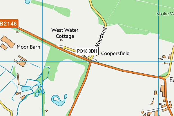 PO18 9DH map - OS VectorMap District (Ordnance Survey)