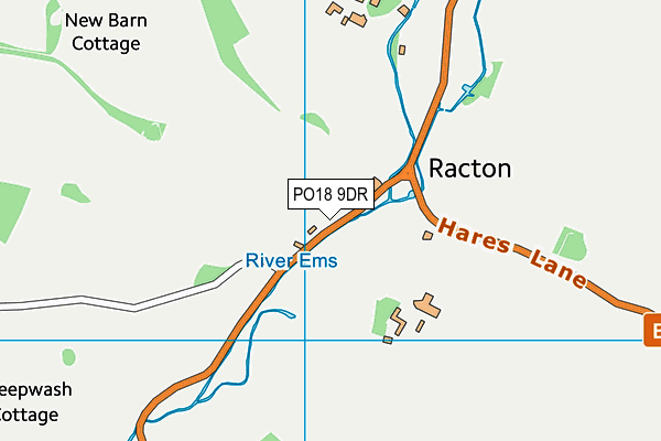 PO18 9DR map - OS VectorMap District (Ordnance Survey)