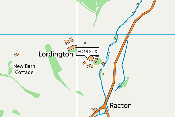 PO18 9DX map - OS VectorMap District (Ordnance Survey)