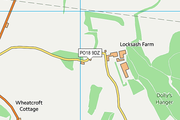 PO18 9DZ map - OS VectorMap District (Ordnance Survey)