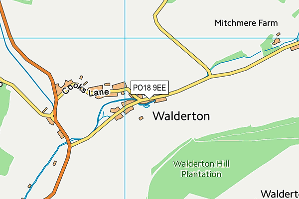 PO18 9EE map - OS VectorMap District (Ordnance Survey)