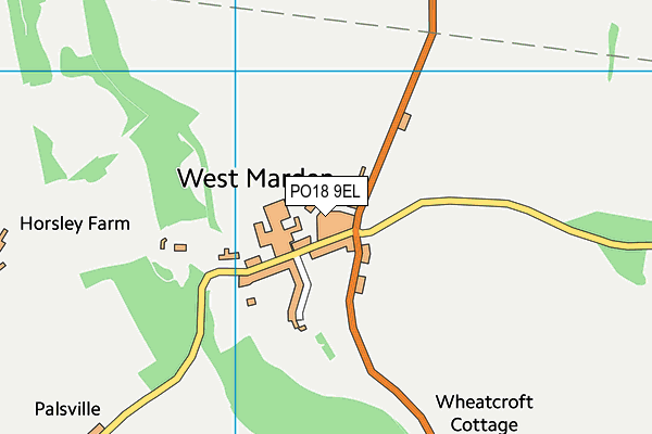 PO18 9EL map - OS VectorMap District (Ordnance Survey)