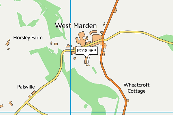 PO18 9EP map - OS VectorMap District (Ordnance Survey)