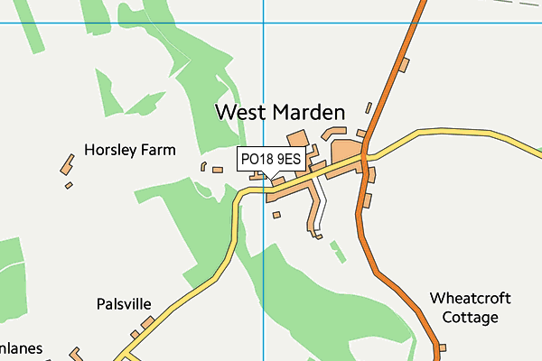 PO18 9ES map - OS VectorMap District (Ordnance Survey)