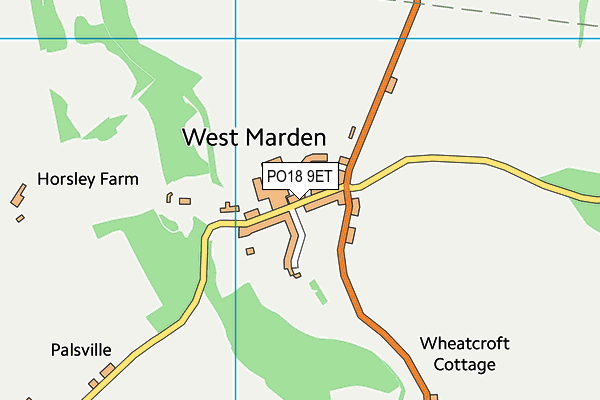 PO18 9ET map - OS VectorMap District (Ordnance Survey)