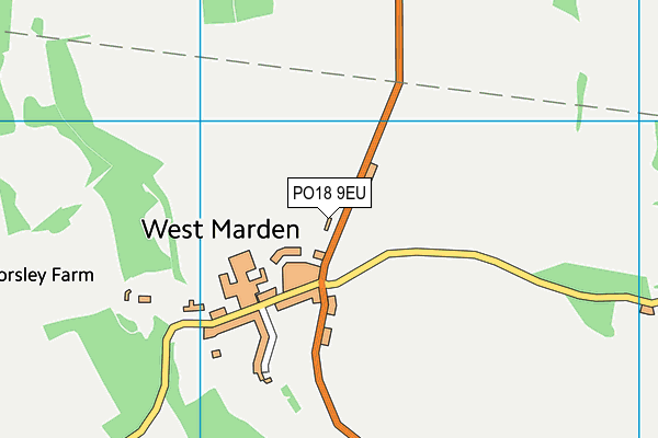 PO18 9EU map - OS VectorMap District (Ordnance Survey)