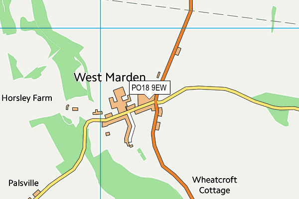 PO18 9EW map - OS VectorMap District (Ordnance Survey)