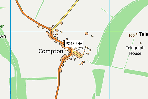 PO18 9HA map - OS VectorMap District (Ordnance Survey)