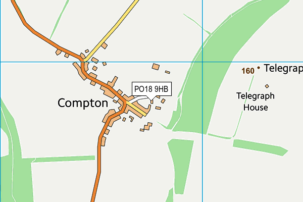 PO18 9HB map - OS VectorMap District (Ordnance Survey)