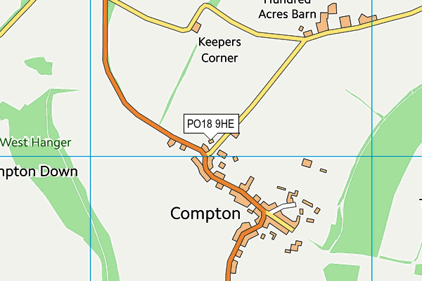 PO18 9HE map - OS VectorMap District (Ordnance Survey)