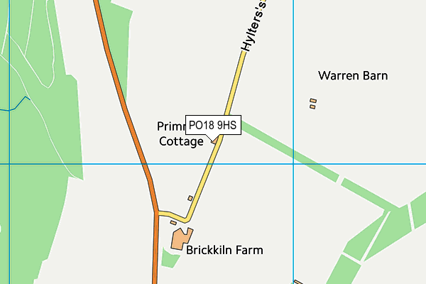 PO18 9HS map - OS VectorMap District (Ordnance Survey)