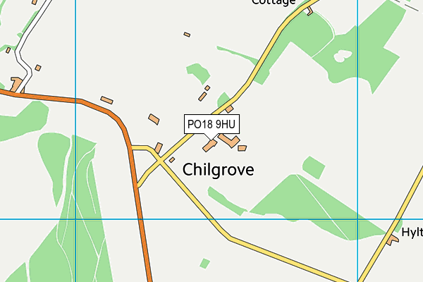 PO18 9HU map - OS VectorMap District (Ordnance Survey)