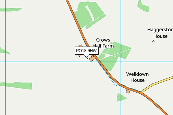 PO18 9HW map - OS VectorMap District (Ordnance Survey)