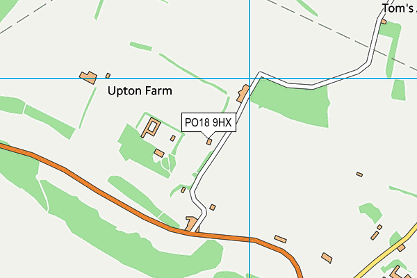 PO18 9HX map - OS VectorMap District (Ordnance Survey)