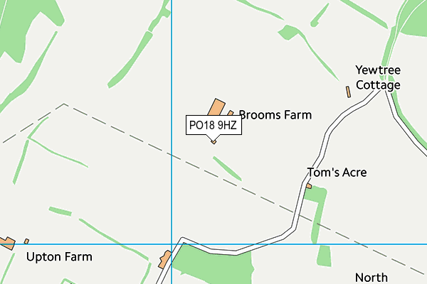 PO18 9HZ map - OS VectorMap District (Ordnance Survey)