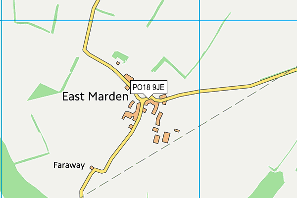 PO18 9JE map - OS VectorMap District (Ordnance Survey)