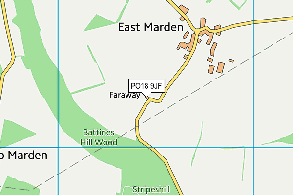 PO18 9JF map - OS VectorMap District (Ordnance Survey)