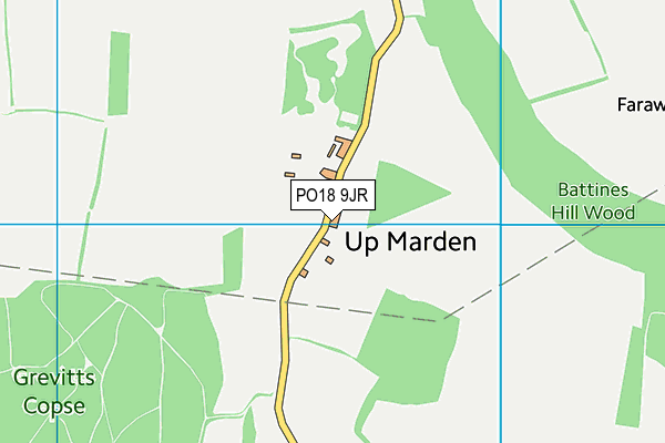 PO18 9JR map - OS VectorMap District (Ordnance Survey)