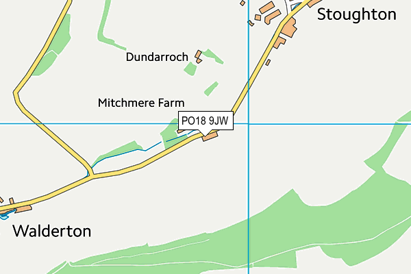 PO18 9JW map - OS VectorMap District (Ordnance Survey)