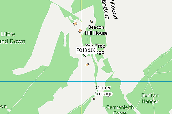 PO18 9JX map - OS VectorMap District (Ordnance Survey)